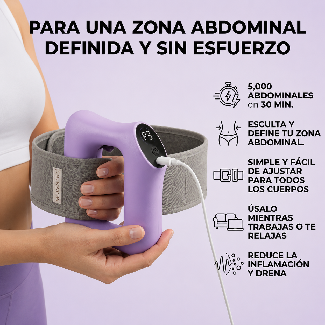 Cinturón de Drenaje Linfático y Masaje Abdominal